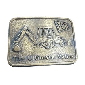JC Bamford JCB brass The Ultimate Value vintage Men's Belt Buckle‎